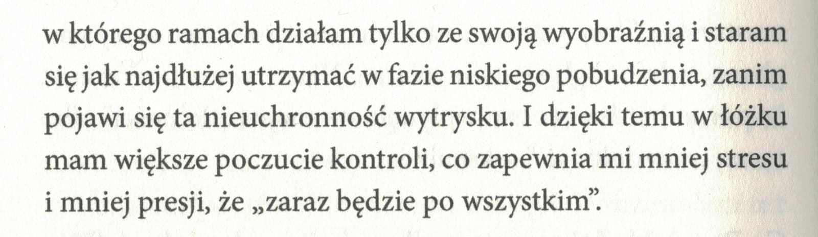 Skan kontynuacji wypowiedzi o metodzie TOM z książki Sekrety Polskich Mężczyzn